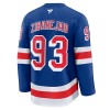 Miesten NHL New York Rangers Pelipaita Fanatics Premium Mika Zibanejad Koti 2024-25 Sininen
